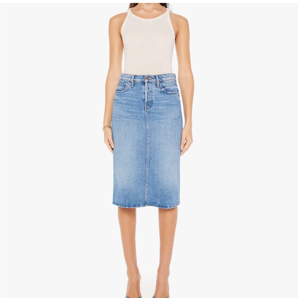 NWOT Mother Jeans the Vagabond midi skirt in size 27